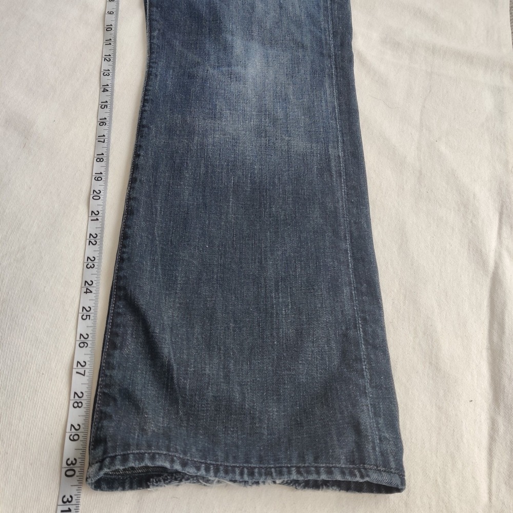 7 For All Mankind Bootcut Jeans Mens Size 40 Dark Wash Denim Cotton Pocket Flaps - Picture 13 of 14